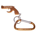 Gun Shape Bottle Opener with Key Chain & Carabiner